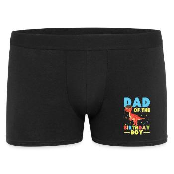 Pachycephalosaurus Papa Geburtstagskind - Männer Boxer Shorts - Schwarz - Vorne