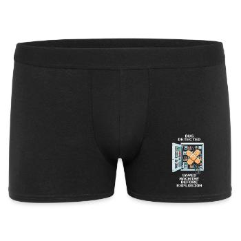 Maschine gerettet | Fehlersuche Elektriker - Männer Boxer Shorts - Schwarz - Vorne