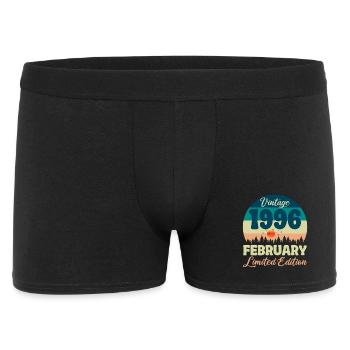 Anniversaire Février 1996 Cadeau Vintage Limited - Boxer Homme - noir - Devant