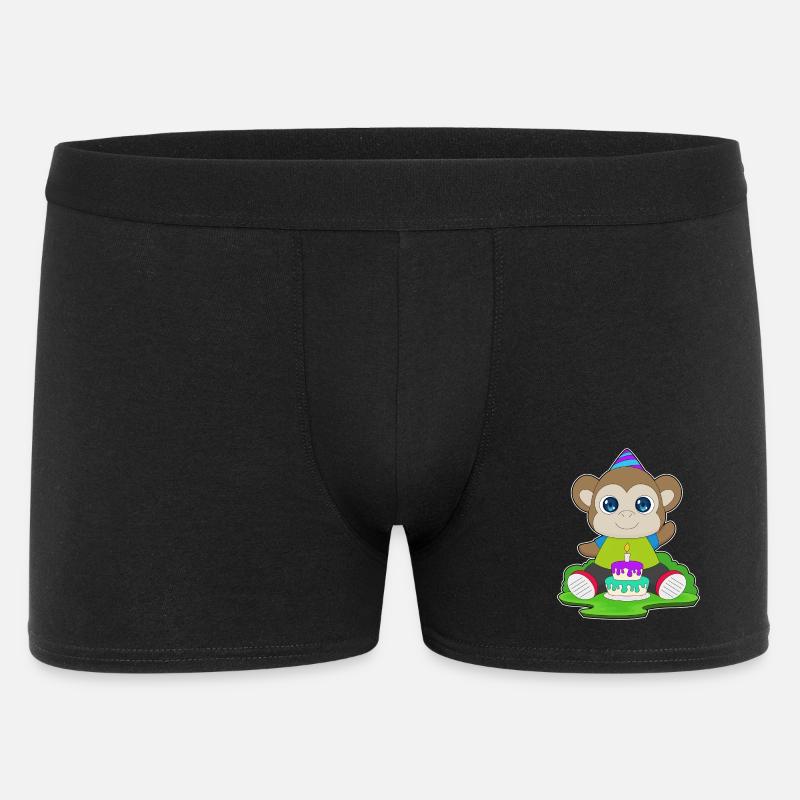 Gâteau d’anniversaire singe - Boxer Homme - noir