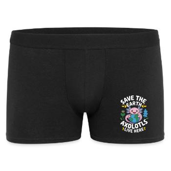 Axolotl sauve la Terre - Boxer Homme - noir - Devant