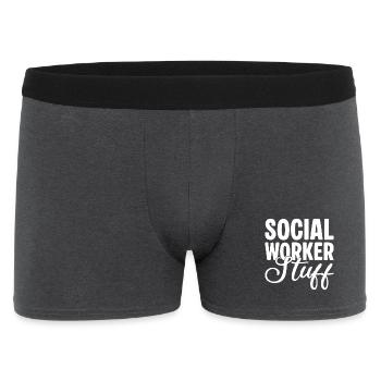 Social Worker Quote Stuff Social Work - Men's Boxer Shorts - charcoal grey - Front