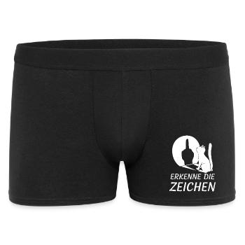 Zeichen Erkennen Katzenblick - Männer Boxer Shorts - Schwarz - Vorne