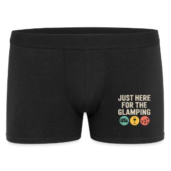 Je suis juste là pour le Glamping - Boxer Homme - noir - Devant
