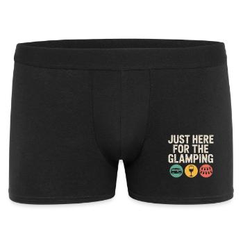 Je suis juste là pour le Glamping - Boxer Homme - noir - Devant