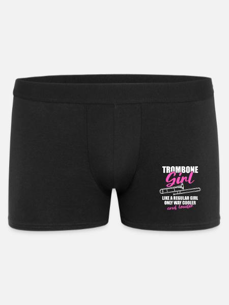 Trombone Girl Trombone Player Trombonist - Men's Boxer Shorts - black
