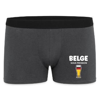 Belge Sous Pression Verre Bière - Boxer Homme - charbon - Devant