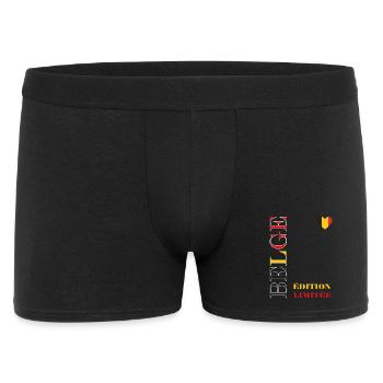 Belgische limitierte Grafik - Männer Boxer Shorts - Schwarz - Vorne