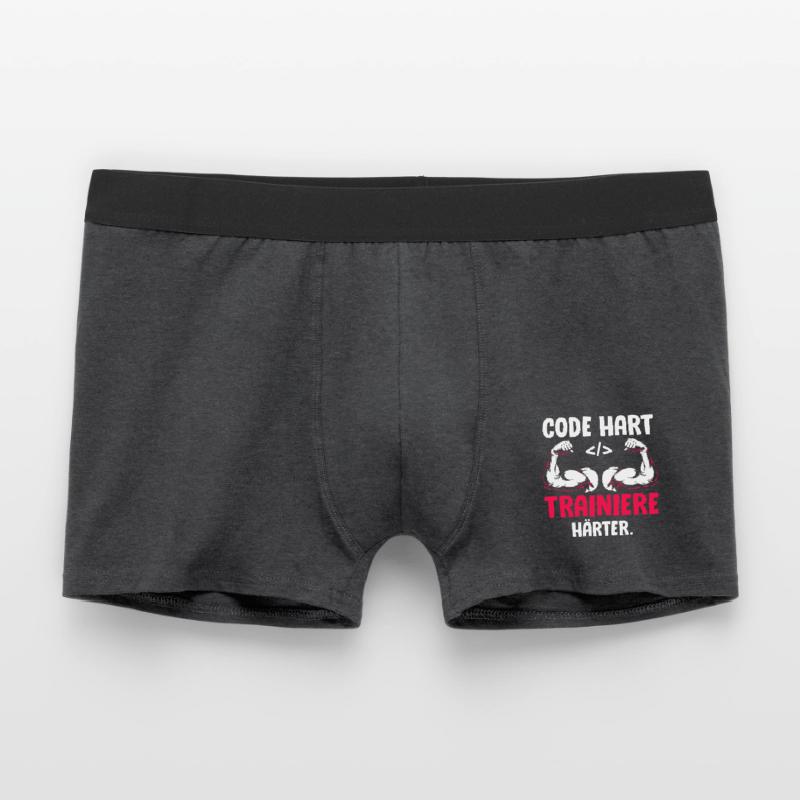 Coder CODE HARD TRAIN HARDER Funny Men's Boxer Shorts