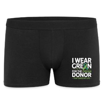 Sauveur de vie pour le don d’organes vert - Boxer Homme - noir - Devant