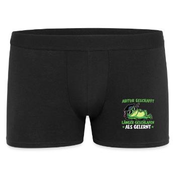 L’Abitur a réussi – A dormi plus longtemps qu’appris - Boxer Homme - noir - Devant