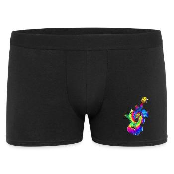 Hawaiian Ukulele Uke Tie Dye - Men's Boxer Shorts - black - Front