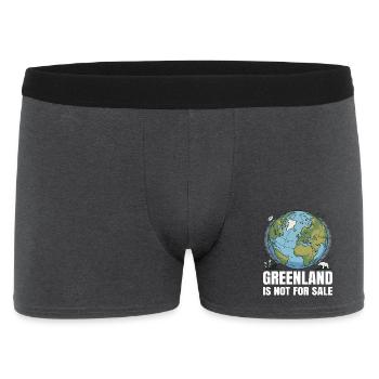 Greenland Is Not For Sale - Men's Boxer Shorts - charcoal grey - Front