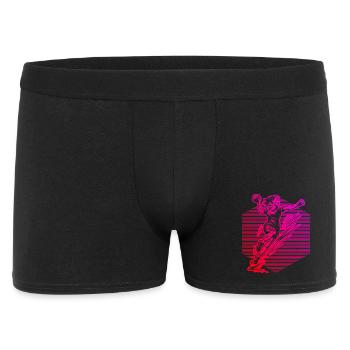 Klare Handball Botschaft fuer Frauen - Männer Boxer Shorts - Schwarz - Vorne