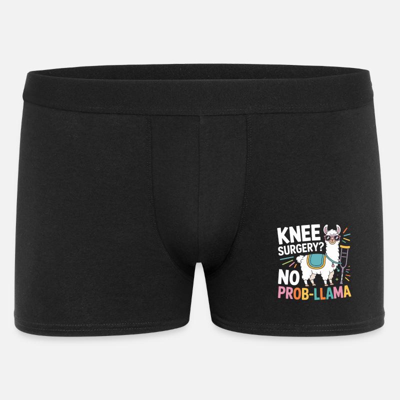 Knee Surgery? No Prob Lama - Men's Boxer Shorts - black