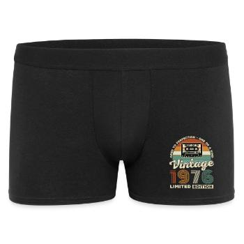1976 Vintage Rétro Cadeau D’anniversaire - Boxer Homme - noir - Devant