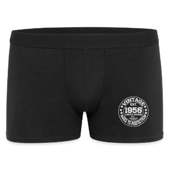 1956 Jahrgang Retro Geburtstag Geschenk - Männer Boxer Shorts - Schwarz - Vorne