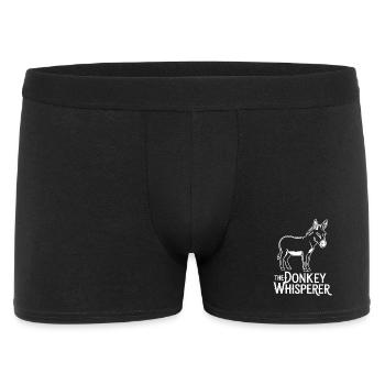  The Donkey Whisperer Lustiger Esel Spruch Für - Männer Boxer Shorts - Schwarz - Vorne