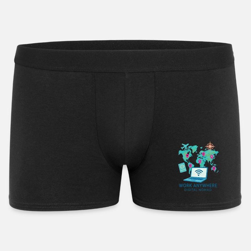 Télétravail - télétravailleur - Full Remote - Boxer Homme - noir