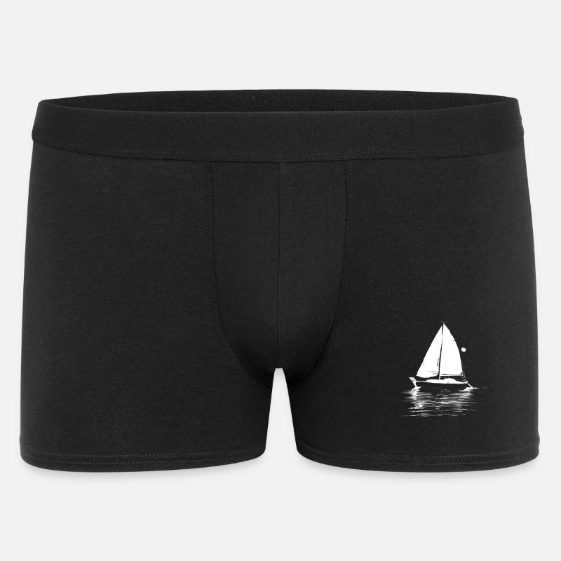Segelboot Grafik - Männer Boxer Shorts - Schwarz