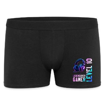 10e anniversaire garçon fille adolescent niveau 10 - Boxer Homme - noir - Devant