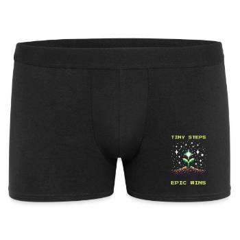 Petits pas, grands succès | Travail social - Boxer Homme - noir - Devant