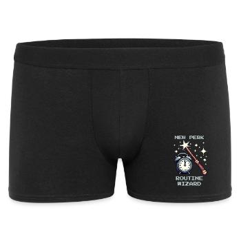 Routine Wizard | Sozialarbeit Alltag - Männer Boxer Shorts - Schwarz - Vorne