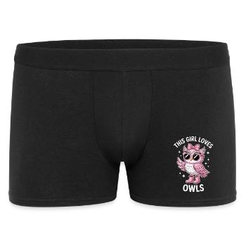 Owl Sayings Owls Funny Owls Gift - Men's Boxer Shorts - black - Front