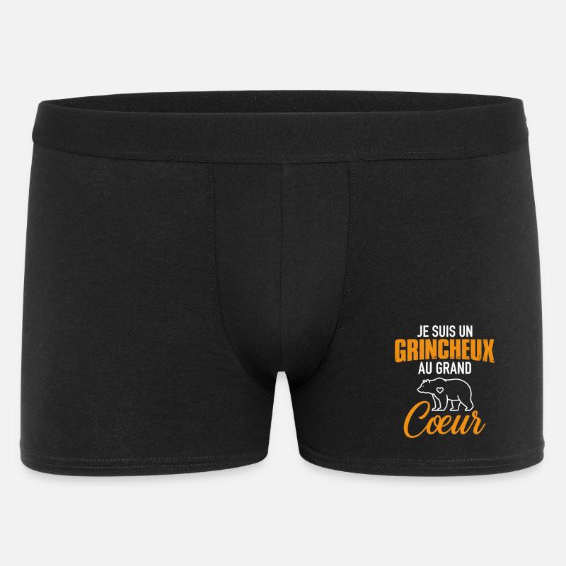 Funny Grumpy Bear Gift - Men's Boxer Shorts - black