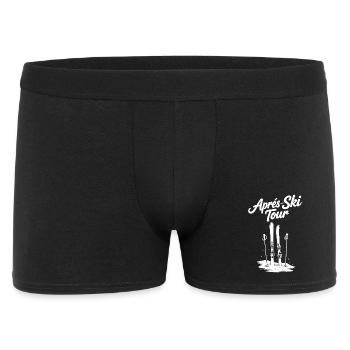 Après-ski tour Skiing Winter holiday Group - Men's Boxer Shorts - black - Front