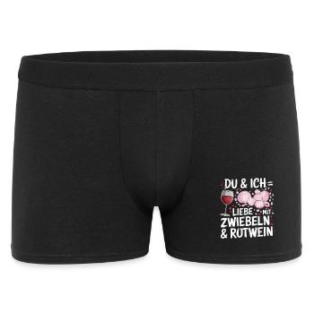 You and I love with onions and red wine for - Men's Boxer Shorts - black - Front