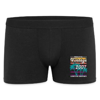 Limited Edition 2001 - Birthday - Vintage - Men's Boxer Shorts - black - Front
