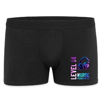 14. Geburtstag Junge Mädchen Teenager Level 14 - Männer Boxer Shorts - Schwarz - Vorne