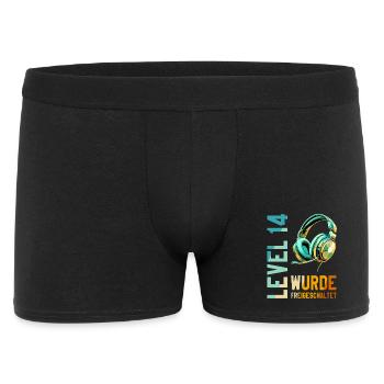 14e anniversaire Garçon Fille Adolescent Niveau 14 - Boxer Homme - noir - Devant