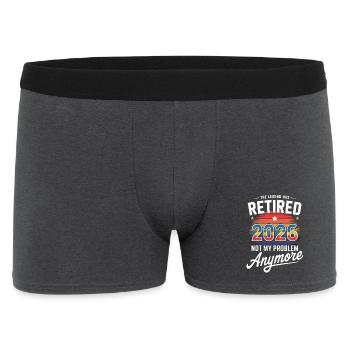 Retired 2026 Funny Retirement Graphic Women Men - Boxer Homme - charbon - Devant