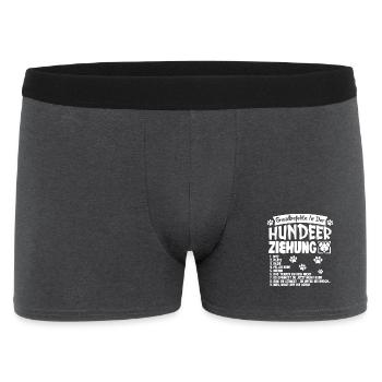 Basic Commands of Dog Training Dog Motif - Men's Boxer Shorts - charcoal grey - Front