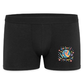 Lustiges Häkeln Was verstehst du nicht - Männer Boxer Shorts - Schwarz - Vorne