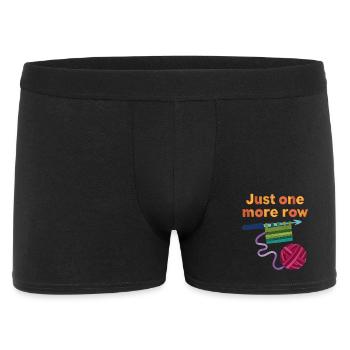 Funny Crochet Just One More Row Crochet Lover - Men's Boxer Shorts - black - Front
