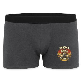 Joueur de flipper, Respecte les Boules d’Acier - Boxer Homme - charbon - Devant