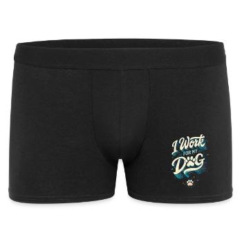 I Work For My Dog Dog Owner - Men's Boxer Shorts - black - Front