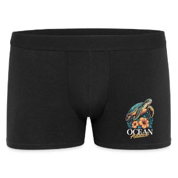 Sea Turtle Ocean Addict Design - Men's Boxer Shorts - black - Front