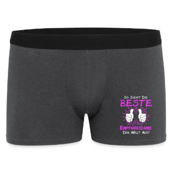 Réceptionniste qui dit - Boxer Homme - charbon - Devant