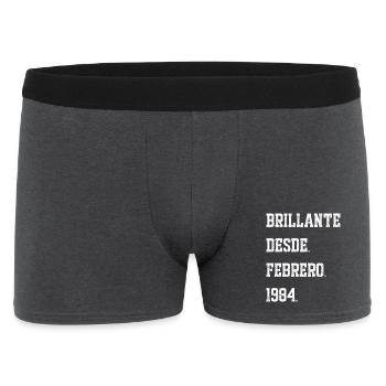 Birthday: February 1984 - Men's Boxer Shorts - charcoal grey - Front