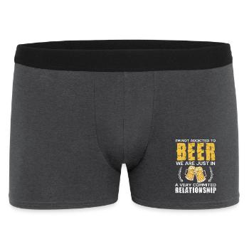 Relation amoureuse de bière Chemise blague - Boxer Homme - charbon - Devant