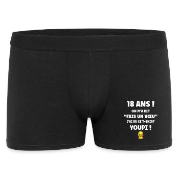 18 Ans Voeu Caneton T-Shirt - Boxer Homme - noir - Devant