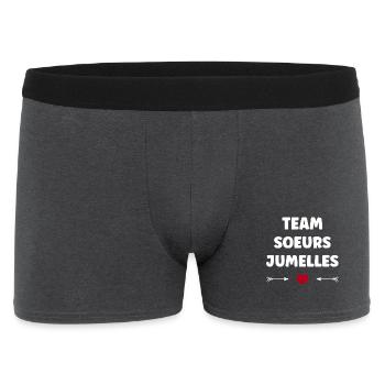 Team Twin Sisters - Men's Boxer Shorts - charcoal grey - Front