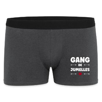 TWIN GANG - Men's Boxer Shorts - charcoal grey - Front