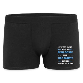 Beau gosse et side-cariste - Boxer Homme - noir - Devant