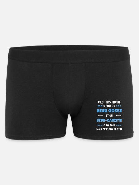 Beau gosse et side-cariste - Boxer Homme - noir