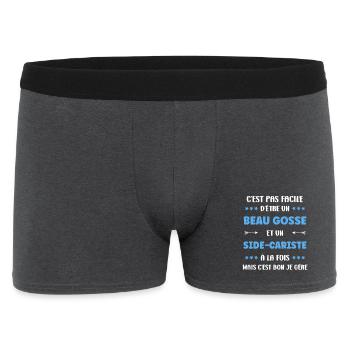 Beau gosse et side-cariste - Boxer Homme - charbon - Devant